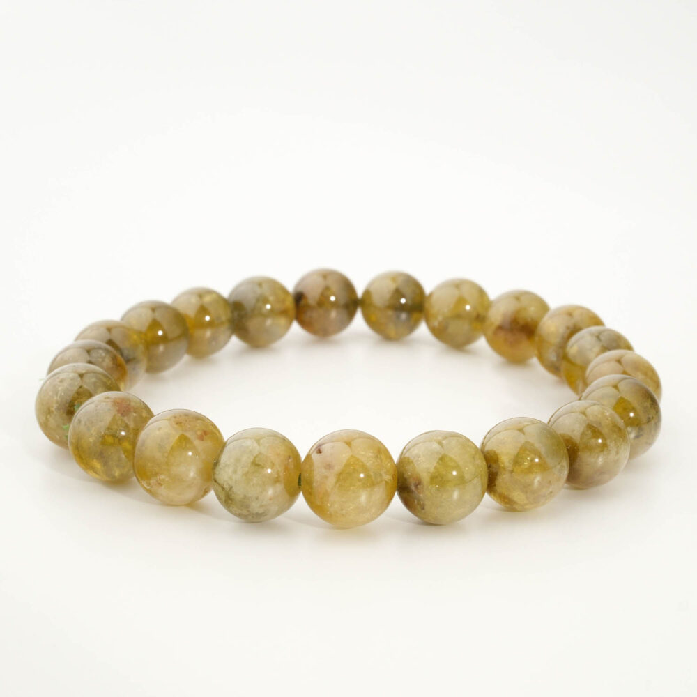 Pulsera de diseño adornada con cuentas de 9-10mm de gema de peridoto natural original calidad 6A+.