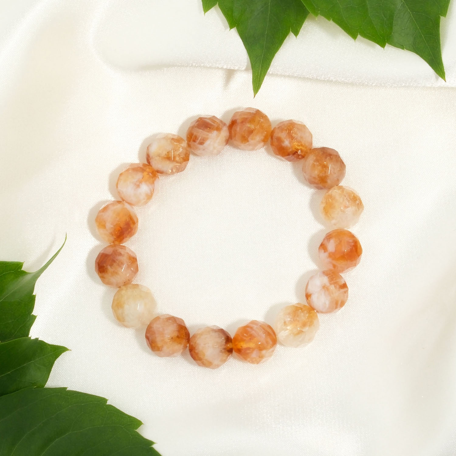 4a-kalite-faset-kesim-sitrin-dogal-tas-bileklik-13mm 4A kalite 12-13 mm prizmatik faset kesim konyak sarısı orijinal sitrin doğal taş unisex elastik bileklik.