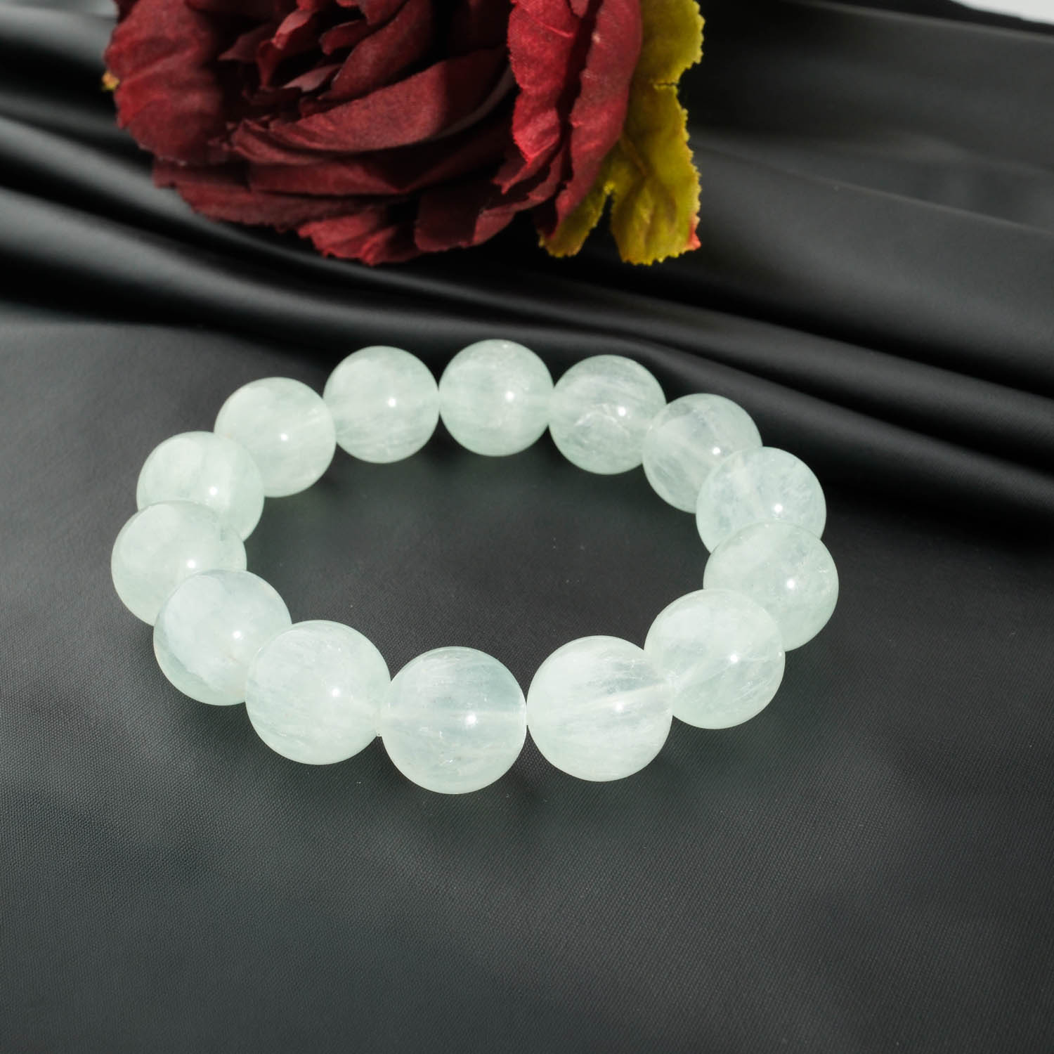 bracelet-homme-femme-fluorite-verte-naturelle-5a-grosses-perles-16mm Bracelet artisanal de grosses perles rondes 16-17mm en fluorite vert pastel naturel qualité 5A+.