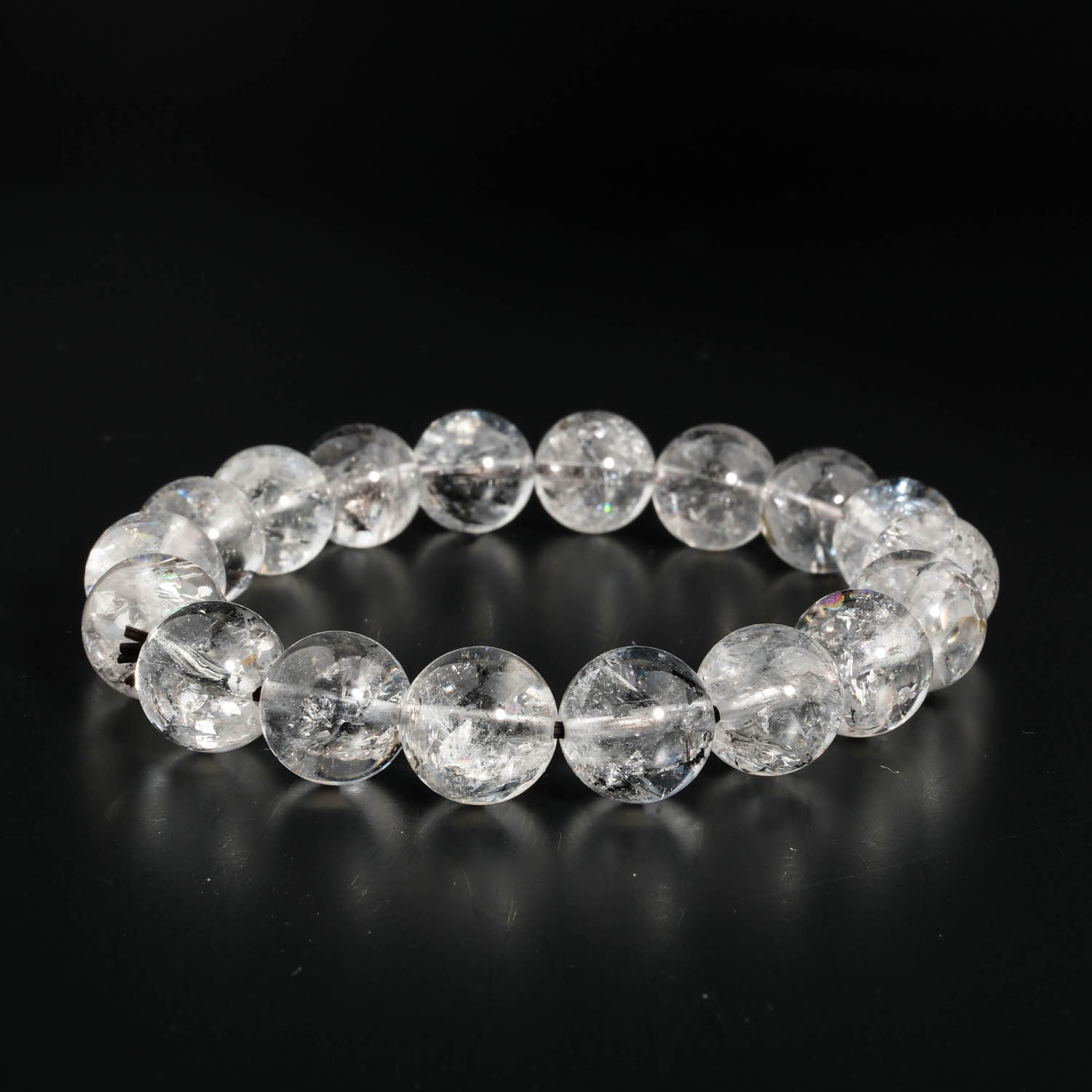 echtes-herkimer-diamant-kugelarmband-naturstein-11-12mm Klassisches unisex Perlenarmband mit echten Herkimer-Diamant Kugeln 11-12mm